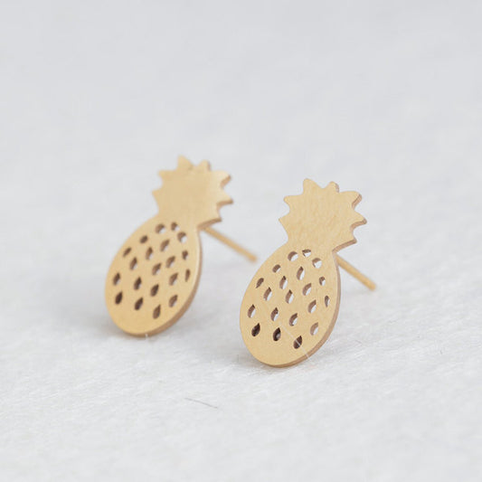 Pineaple Earrings gold color