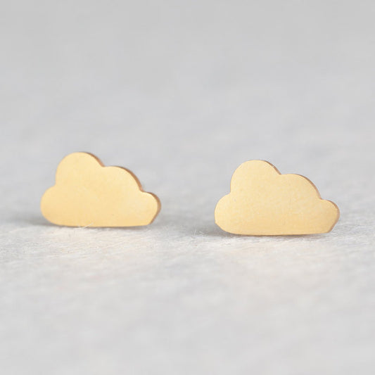 Cloud earrings in gold color