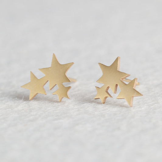 Star Earrings in gold