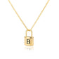 Initial B on a Lock Necklace