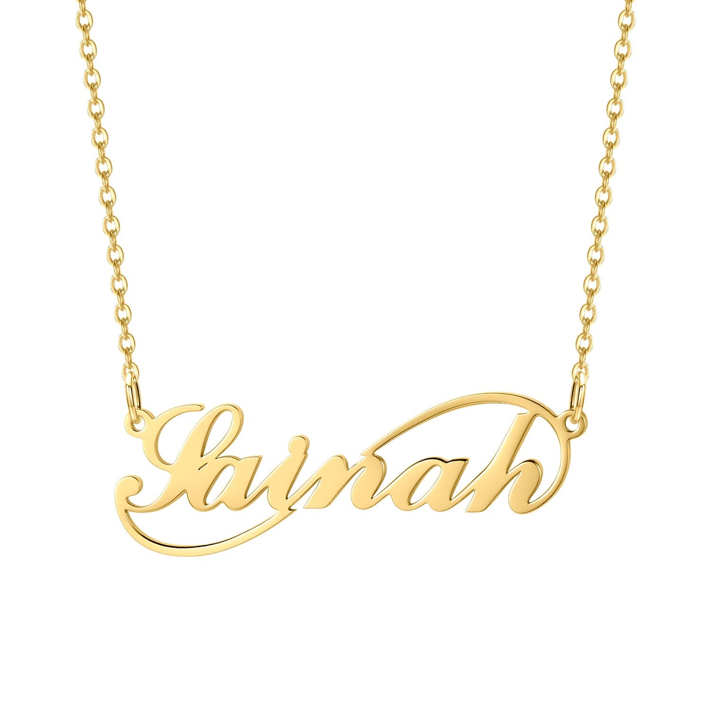 Infinity Name Necklace in gold color