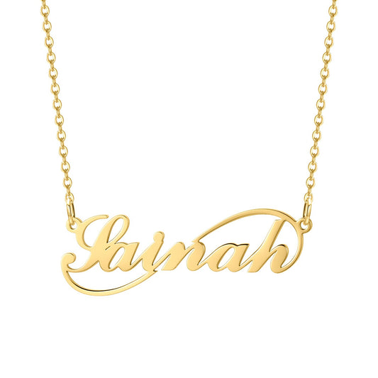 Infinity Name Necklace in gold color