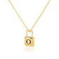 Initial O on a Lock Necklace