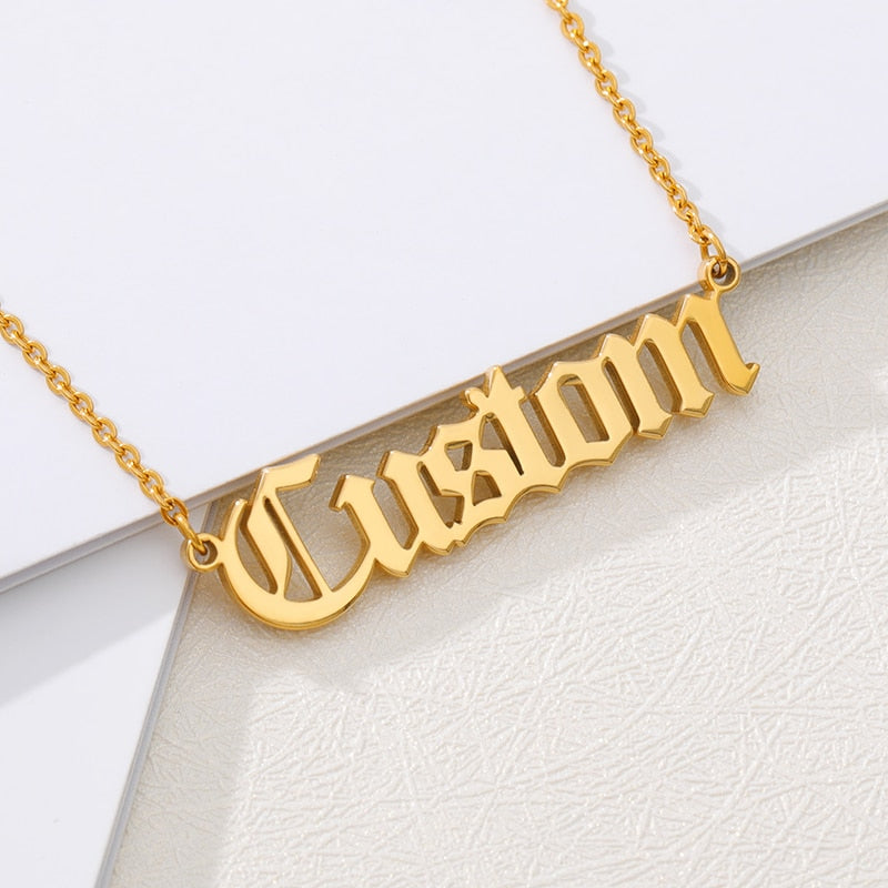 Old English Personalized Necklace