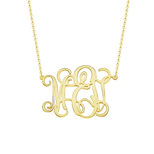 Monogram Necklace in gold color