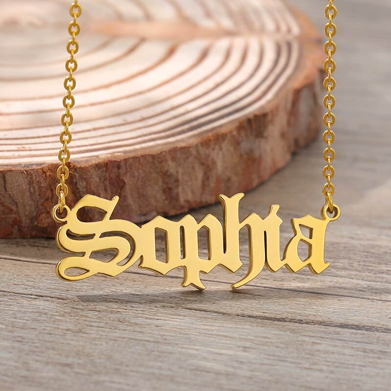 Gothic Name Necklace Sophia