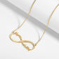 Personalized Infinity Necklace in gold color