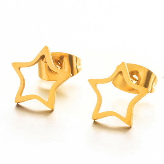 Star Stud Earrings in gold color