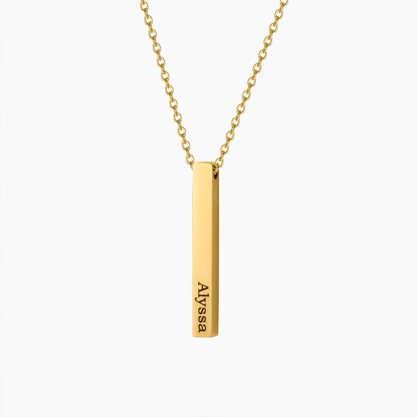 Engraved Bar Necklace