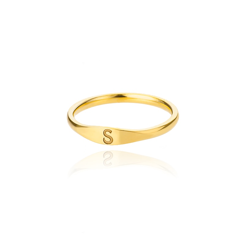 Cz Alloy Gold Plated Valentine Collection Initial '' S '' Letter In Heart Ring  Alphabet Collection For Women And Girls - 14 at Rs 199/piece | Gopalganj|  ID: 2851749757930