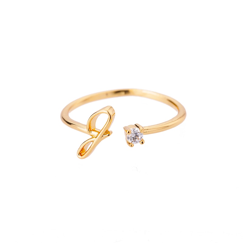 Subtle Harmony Alpahabet S Gold Ring
