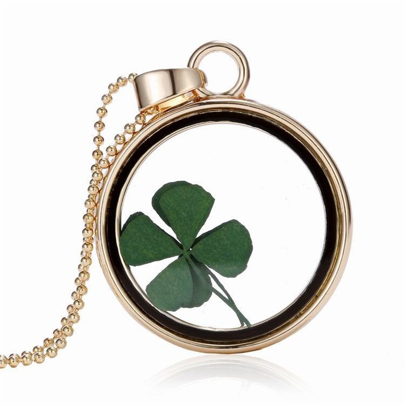 4 leaf clover necklace gold colour