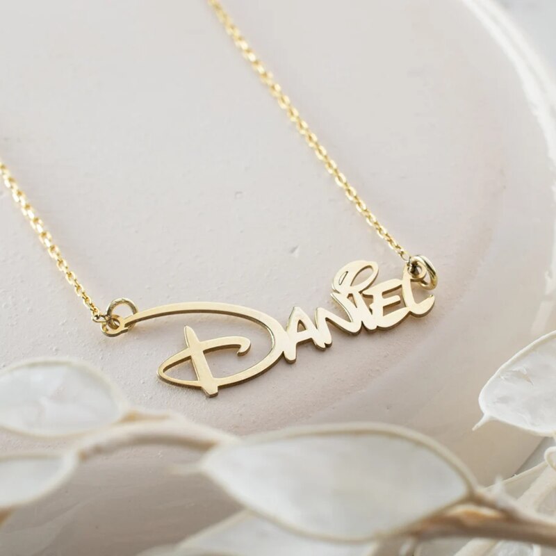 Disney style on sale name necklace