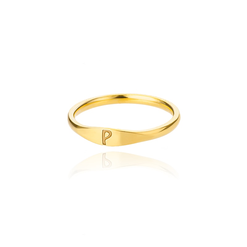 Luxury Letter Gold Ring