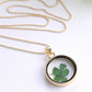 four leaf clover necklace gold colour