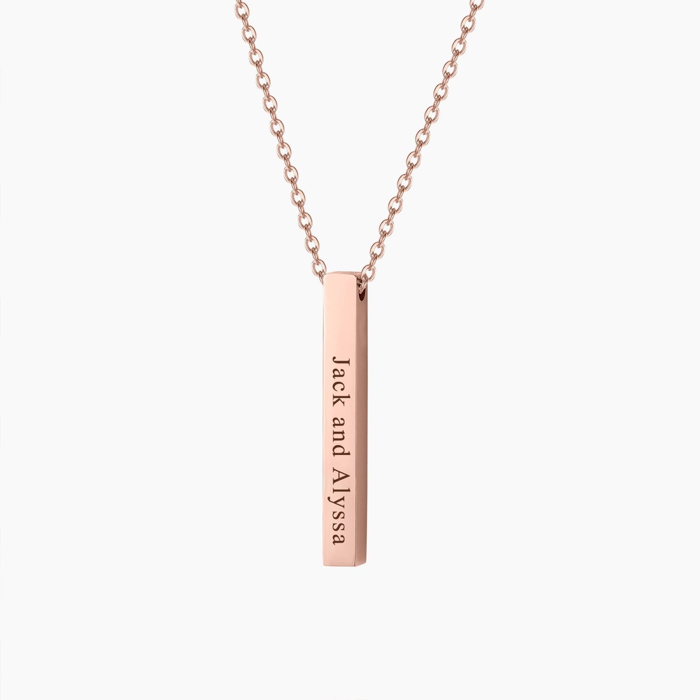 Engraved Bar Necklace