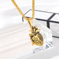 Puzzle Heart Necklace Set (gold color)